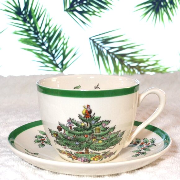 Vintage Spode Coffee Mug And Saucer Holiday Dining Serveware - Picture 2 of 7